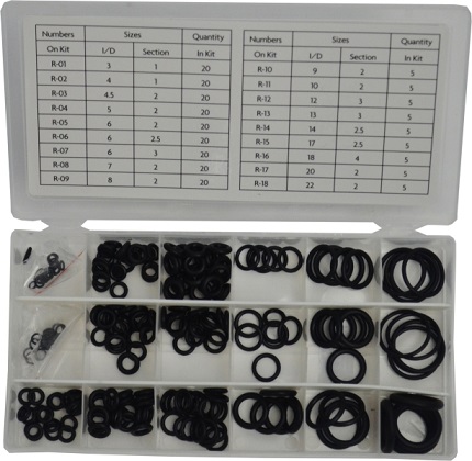 GRIP - 225 PC NITRILE O-RING ASSORTMENT - METRIC